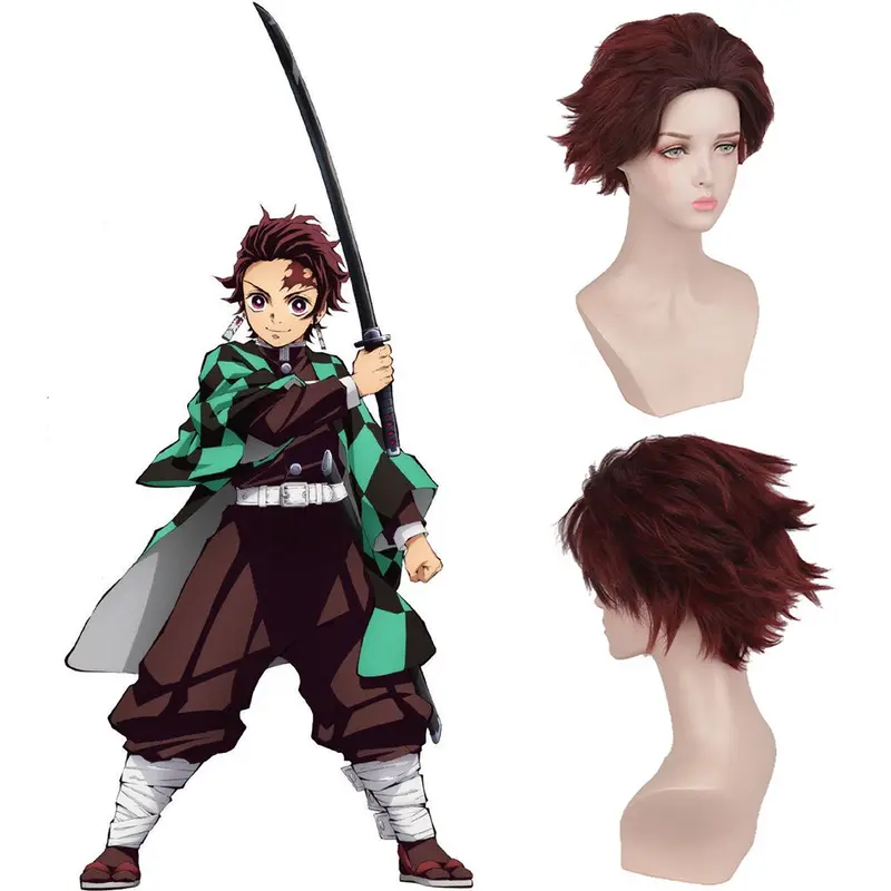 Áo choàng cosplay Demon Slayer Kamado tanjrou kimetsu no Yaiba, dành cho người lớn và trẻ em, phong cách Anime 3