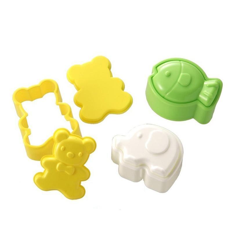 Product Introduction of 3Pcs Cartoon Cute Elephant Fish Bear Shape Rice Ball Machine Kids Bento Mold DIY Rice Ball Sushi Mold YDEA1 12