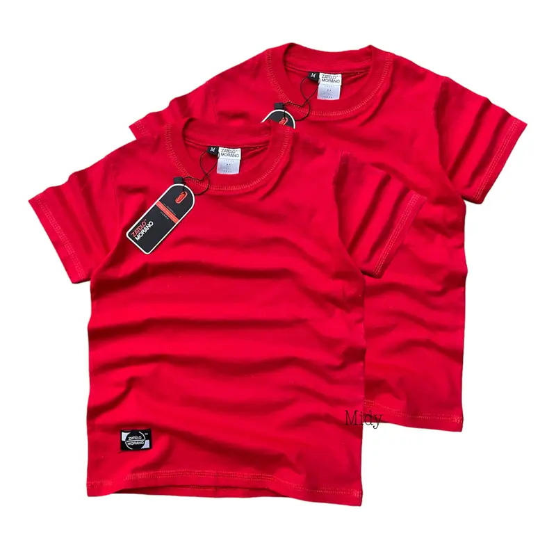 Baju Kaos Polos Anak Laki-Laki Usia 1-12 Tahun Bahan Cotton 30s