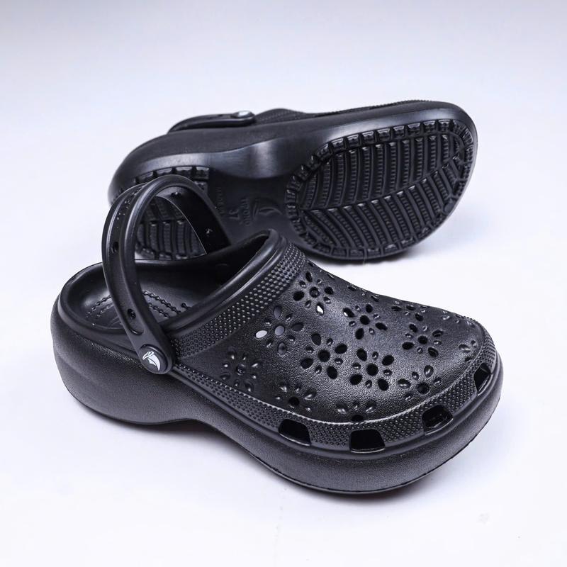 (CHƯA KÈM CHARM) TIPONO Dép Sục Nữ Hoạ Tiết Hoa LM61 Đế Độn 5Cm Chất Liệu EVA Cao Cấp Chống Trượt Thấm Nước Sang Trọng Cho Office Lady & Party