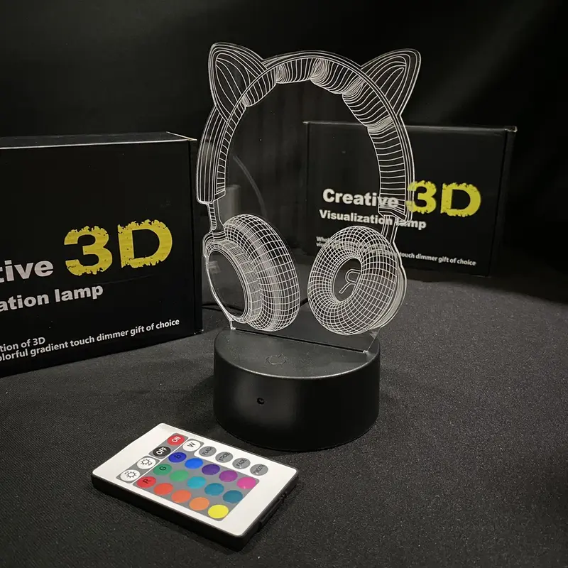 Đèn led, đèn ngủ 3D tráng trí 16 MÀU CÓ ĐIỀU KHIỂN 8