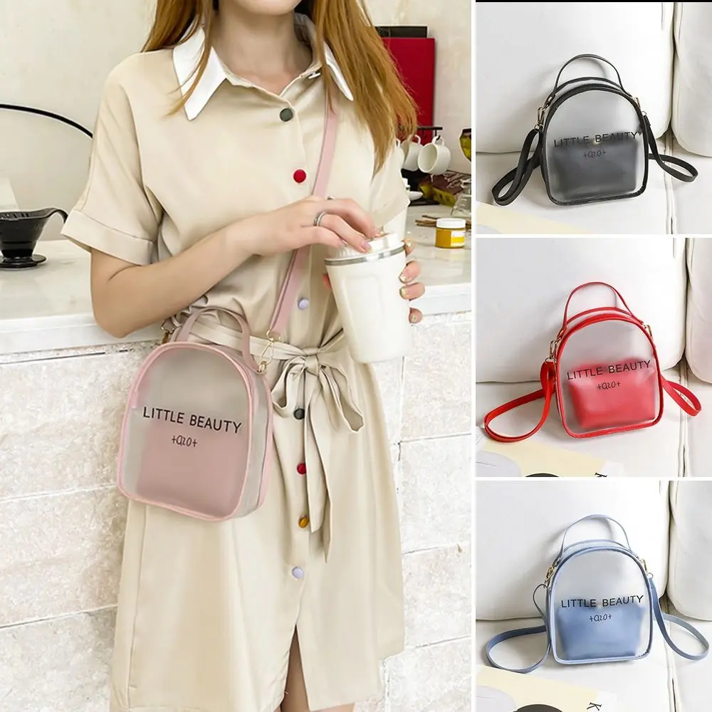 Ba Lô Trong Suốt In Chữ, Đơn Giản, Sáng Tạo, Thường Ngày, Túi Đeo Vai