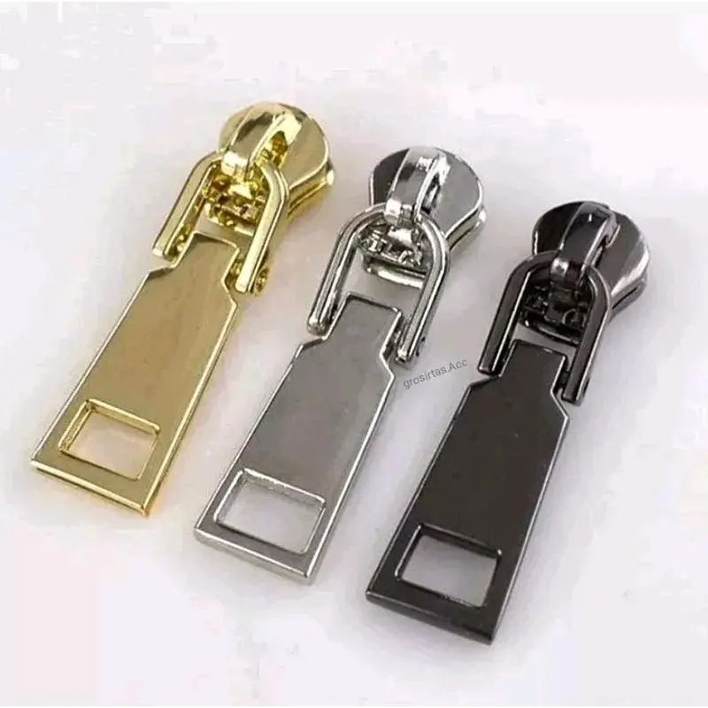 Kepala Resleting Besi tipe (B) Seleting Zipper no 5 model Patah untuk Ritsleting Besi Aksesoris