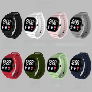 Jam Tangan Persegi, Macaroon, Jam Tangan Elektronik LED, Model Angkasawan C3-12, Reka Bentuk Persegi, Kalis Air, Paparan Digital, Gaya yang menekankan Fungsi Sukan. Sesuai untuk lelaki dan wanita watch  s