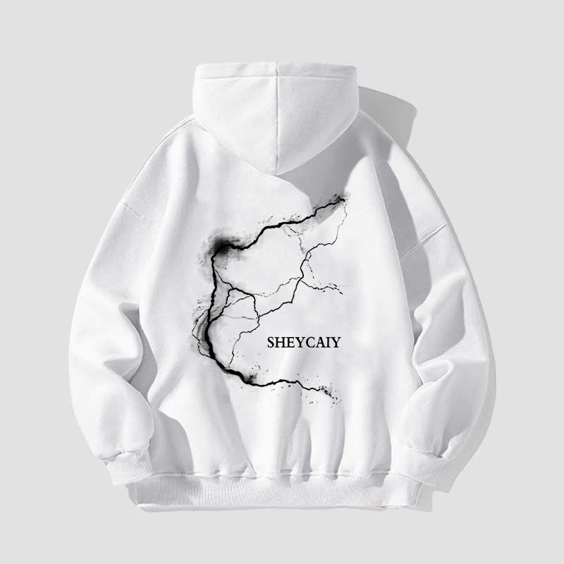 Áo Hoodie In Hình Tia Chớp, Thương Hiệu Thời Trang Mỹ, Dành Cho Nam Và Nữ, Thích Hợp Cho Học Sinh Mùa Thu, Dáng Rộng Vừa Vặn, Phong Cách Đường Phố Cao Cấp, Áo Khoác Cặp Đôi Đẹp Trai, Phong Cách Ins 7