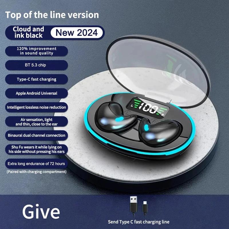Product Introduction of Tai Nghe Không Dây, Thiết Kế Ngủ Vô Hình Mini, Bluetooth 5.3, Tai Nghe Nhét Tai Ẩn, Chống Nước IPX5, Khử Tiếng Ồn, Điều Khiển Cảm Ứng, Tai Nghe, X55 Nghe Nhạc Earphone Chip 56
