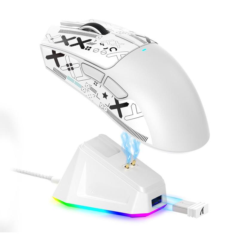 X11 Wireless Gaming Computer Mouse, Rechargeable RGB Lighting Wireless ...