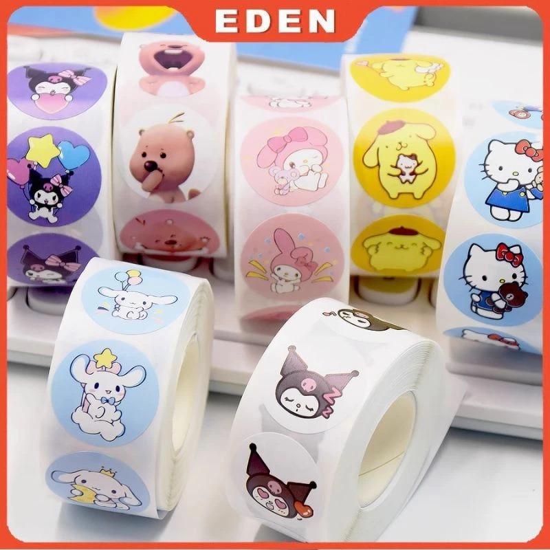 Cuộn 500 tem Sticker Thank you hình dán dễ thương in màu tự dính - Tem cảm ơn siêu dễ thương