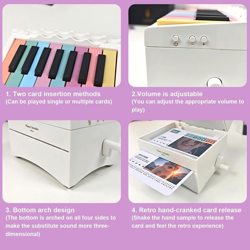 Product Introduction of 15 Key Music Calendar Piano, 1 Box Rechargeable 52 Songs Creative Piano Calendar Toy, Unique Birthday Gift, Perfect Wedding Gift 2