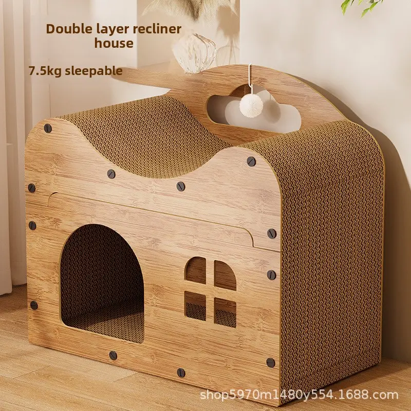 Bảng Cào Móng Cho Mèo, XiaoHongShu, Thiết Kế Ghế Sofa Đứng Bằng Gỗ, Làm Bằng Giấy Gợn Sóng Thích Hợp Cho Mèo, Đồ Chơi Cho Mèo Không Rụng Lông, Đồ Dùng Thú Cưng, Bảng Móng Vuốt Mèo
