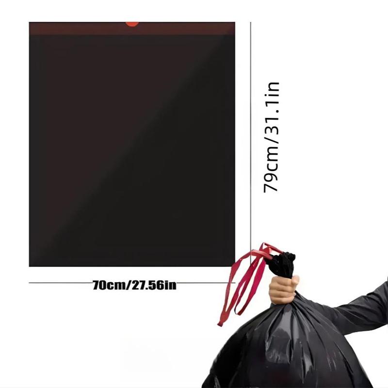 35 Gallon Trash Bag, 10pcs/20pcs/roll Thick & Durable Household & Commercial Garbage Bag, Large Capacity Drawstring Bin Bag 1