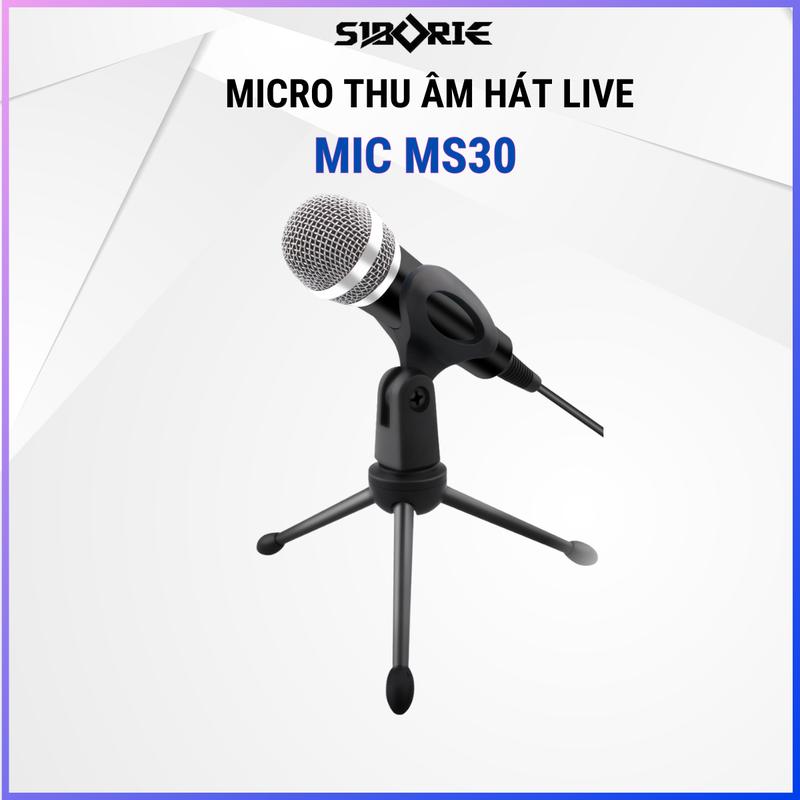 [SIBORIE] Mic MS30   livestream   , Hát Karaoke  âm thanh hay , bắt âm tốt , sử dụng được cho các thiết bị có jack 3.5