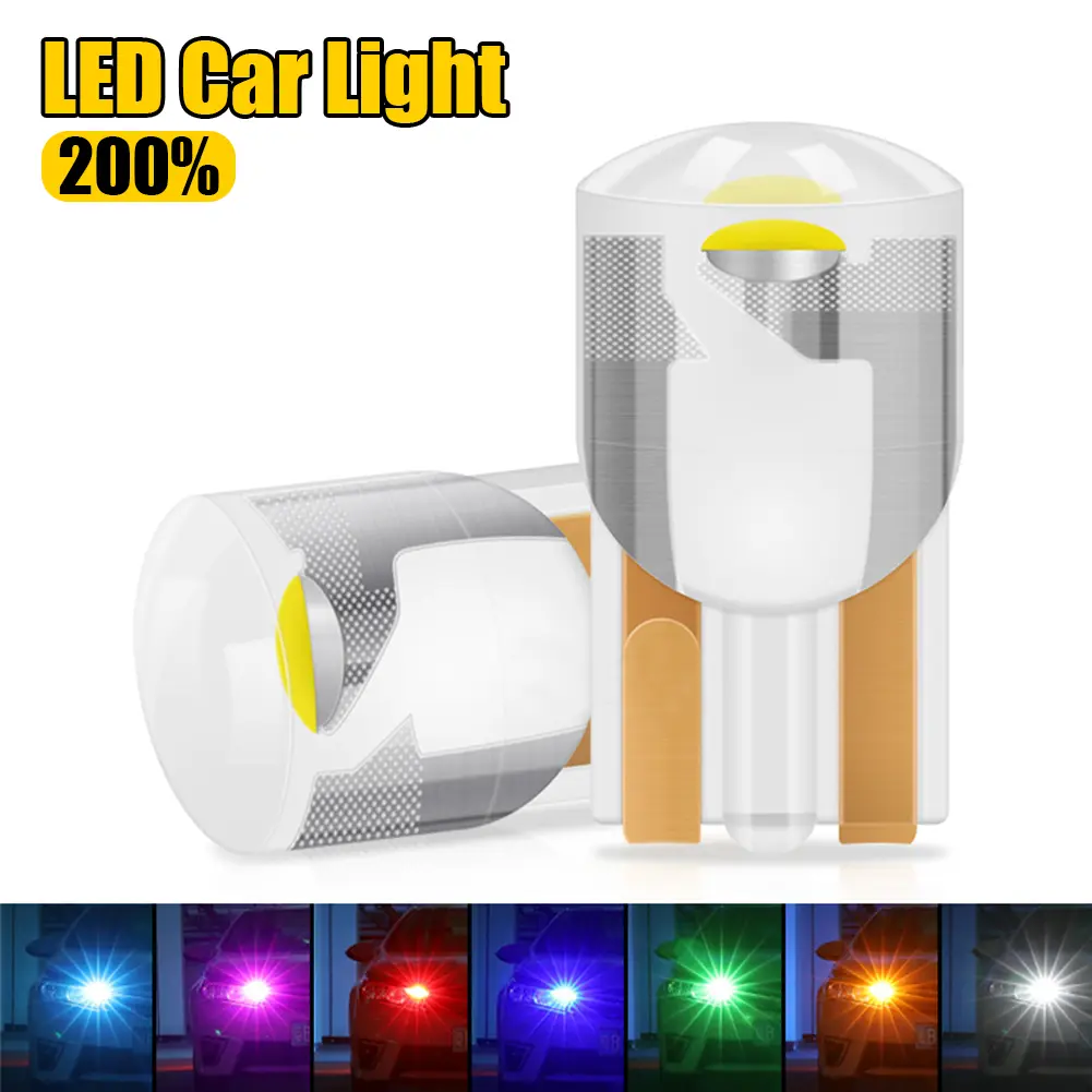 DE T10 Car COB Bulbs LED Interior Dome Transparent Crystal Reading License Plate Light Signal Lamp #473132