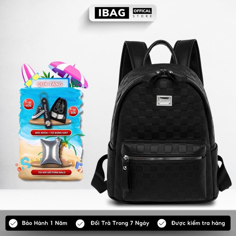IBAG Store Balo Da Đi Học Balô Da Thời Trang Nam Nữ Cặp Da Pu Cao Cấp Ba Lô Da Cặp Đi Học Ulzzang Balo Đựng Laptop 14 Inh