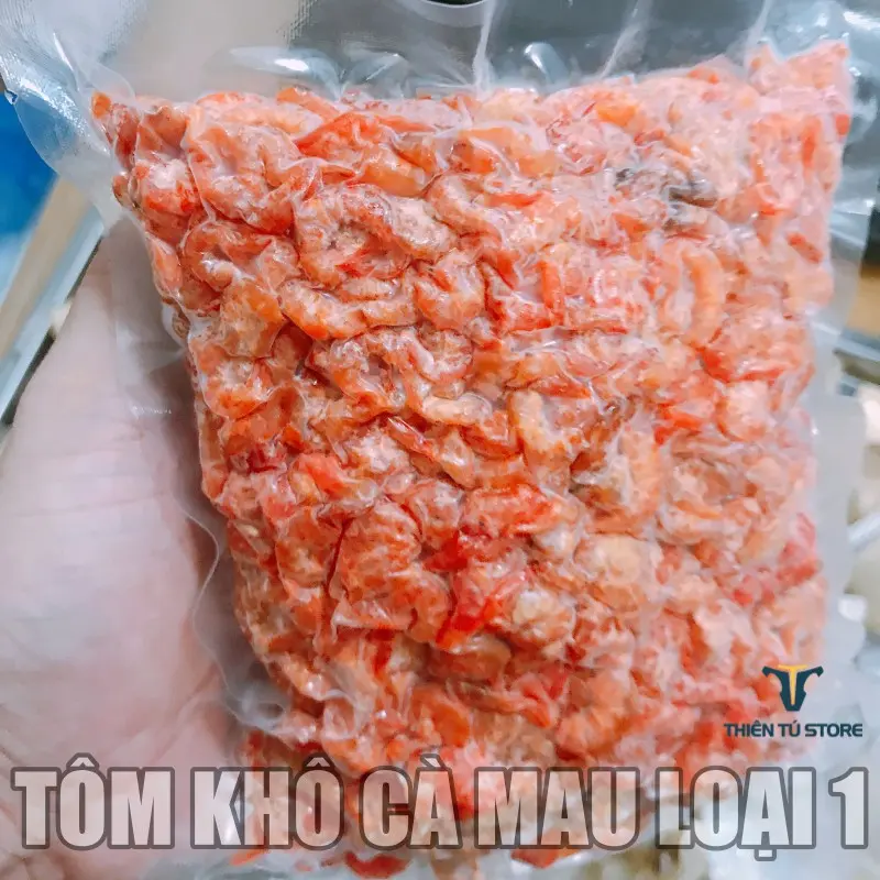 Tôm khô Cà Mau loại nhỏ, loại bình dân 1KG, Chuyên nấu canh, nấu nước dùng, kho rim. Food thức ăn 2