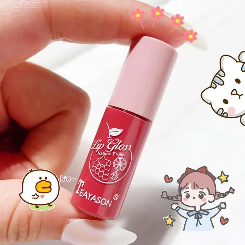 Son Môi Mini, 10 Màu, Son Bóng, Không Thấm Nước, Lâu Trôi, Son Môi Làm Đẹp Cho Bé Gái, Lớp Hoàn Thiện Lì Nhung, Son Bóng 8