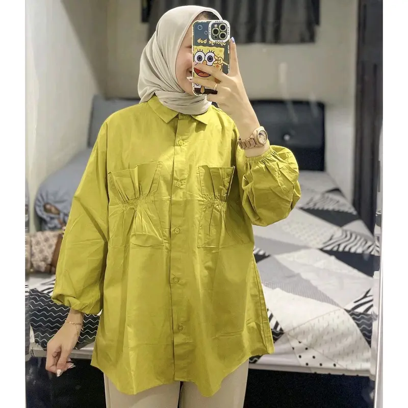 kemeja Poplin pocket 1