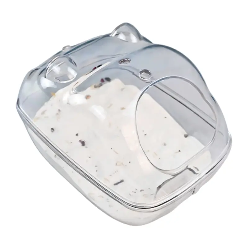 Bathing Sand Container for Hamsters Plastics Bathroom Transparent Box Bathing Toy Accessories for Small Animals