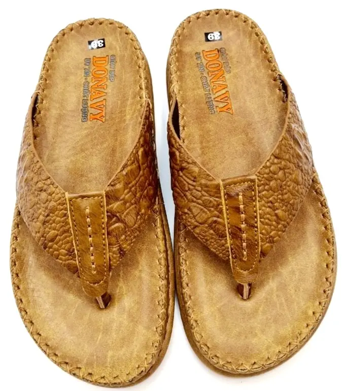 Dép xỏ ngón nam, dép kẹp nam  thời trang, khâu chỉ toàn bộ KINSON Shop Sandal DéP Đế Bằng Đồng Jean