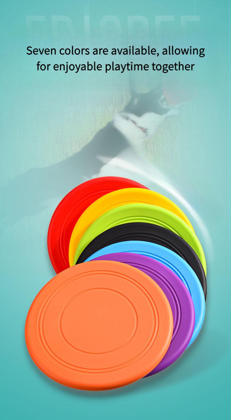 Product Introduction of Pet Toy Dog Frisbee Frisbee Dog Special Frisbee Silicone Pet Outdoor Interactive Training Floating Durable Toy 1