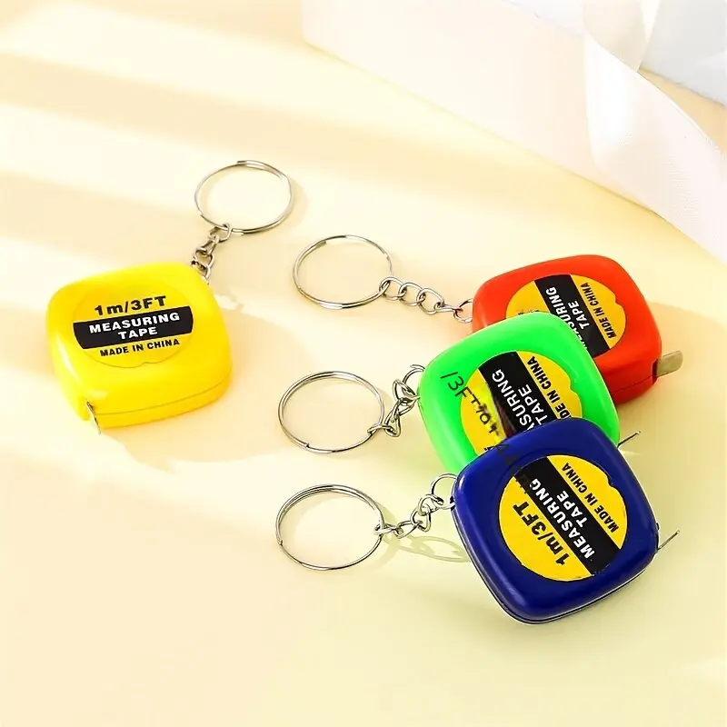 1PCS 1M Portable Pull Ruler Keychain Simple Telescopic Ruler With Measuring Tool With Feet Meters Mini