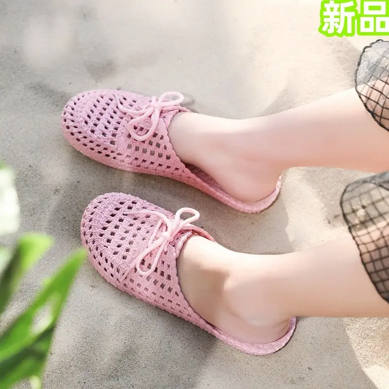 Dép Lê, Hàng Mới Về 2024, Trang Phục Mùa Hè Cho Nữ, Sử Dụng Trong Nhà, Chống Trượt, Thiết Kế Khoét Lỗ Và Thoáng Khí, Thời Trang, Phong Cách Người Nổi Tiếng Trên Internet, Guốc Thoáng Khí, Dành Cho Nữ DéP Shoes GiàY