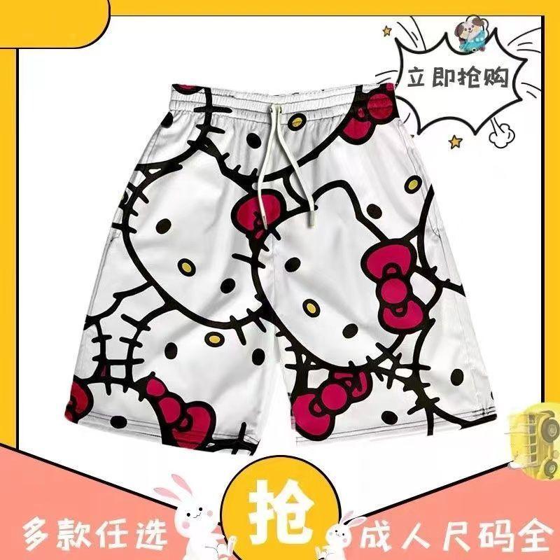Product Introduction of Quần Soóc Hello Kitty, KD, Dành Cho Em Bé Trai Và Bé Gái, Quần Soóc Đi Biển Dáng Rộng Mùa Hè, Phong Cách Ins, Quần Dài Đến Đầu Gối, Thể Thao Thường Ngày, Quần Nam, Thích Hợp Cho Thể Thao Bóng Rổ 3