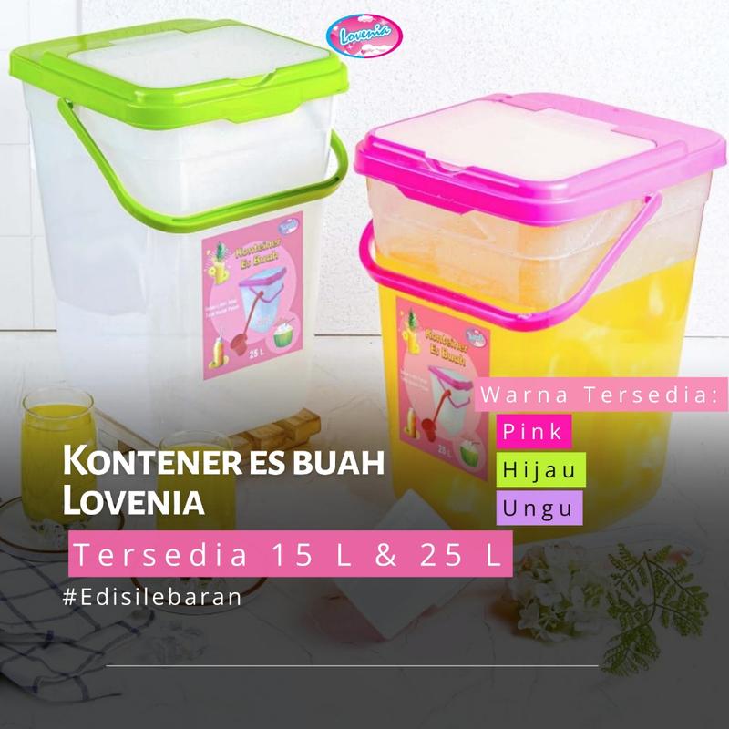 Toples Es Buah 15 Lt Bonus Gayung Bajigur / Tempat Es buah Prasmanan dengan gagang mudah dibawa 0