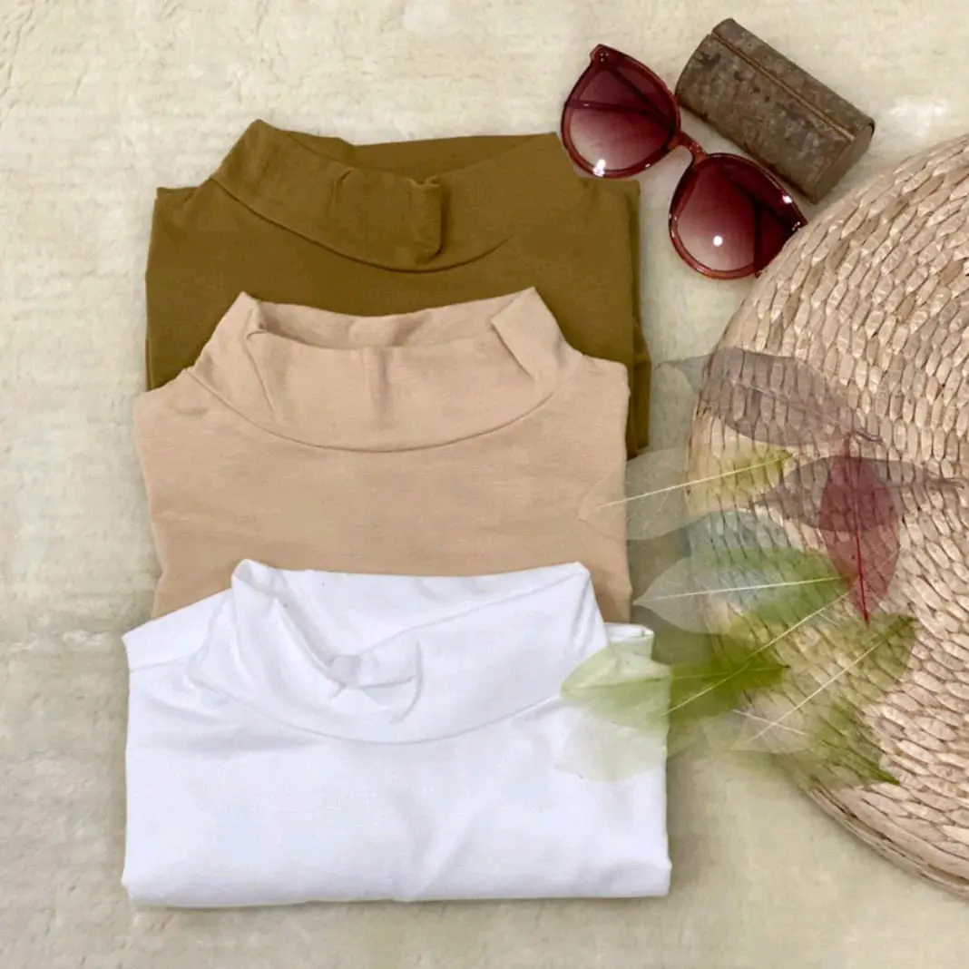 Kaos manset wanita Lengan panjang bahan spandek tatle termurah & terlaris Polos Dalaman Kebaya