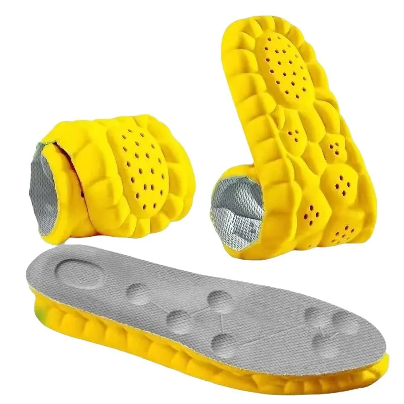 Breathable Insoles, 1 Pair Deodorant Breathable Sweat Absorption Shock Absorption Sports Insoles, Soft Insoles for Unisex