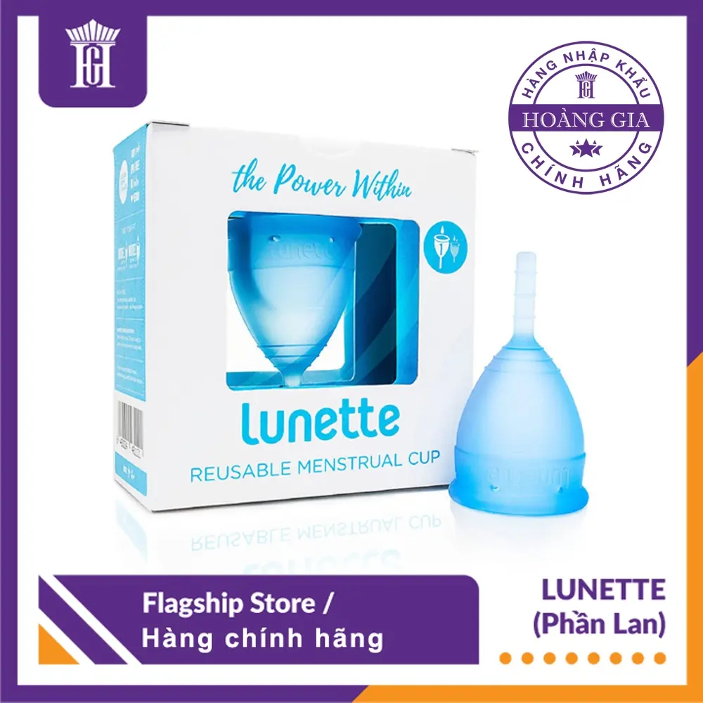 Cốc Nguyệt San Lunette (Xanh dương) - Hàng chính hãng Nhập khẩu Phần Lan  - Lunette Menstrual Cup Blue - Thương hiệu cốc nguyệt san được yêu thích tại 50 quốc gia