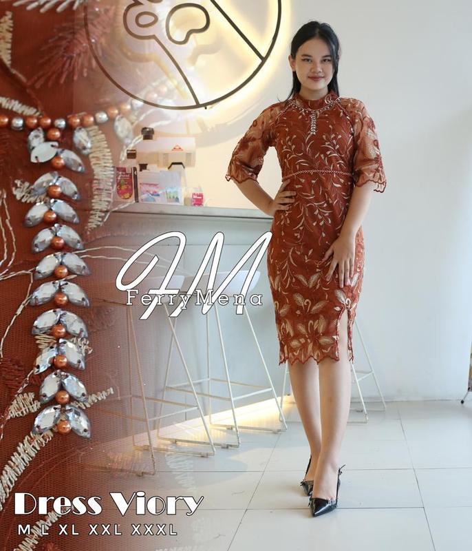 Dress Terbaru Viory Payet Natal 2023 Dress Jumbo LD 120/Dress/Dress Kondangan/Dress Simpel Elegan/Dress Kondangan Elegan/Dress Wanita Gereja/HafisOlshop 2