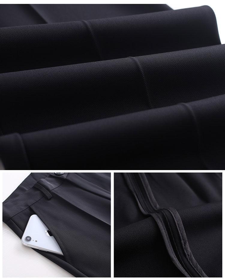 Product Introduction of Quần Dài Trang Trọng, Màu Đen, Dành Cho Nữ, Mùa Xuân Và Mùa Thu, Quần Công Sở Chuyên Nghiệp, Ống Dáng Ôm, Cạp Cao, Dáng Rộng Vừa Vặn, Thắt Nơ Mắt Cá Chân, Quần Phù Hợp, 2024 7