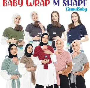 Gendongan Bayi Depan M Shape Baby Wrap 3in1 Geos Baby Instan Premium with Sash Belt GEMU Perlengkapan Bayi