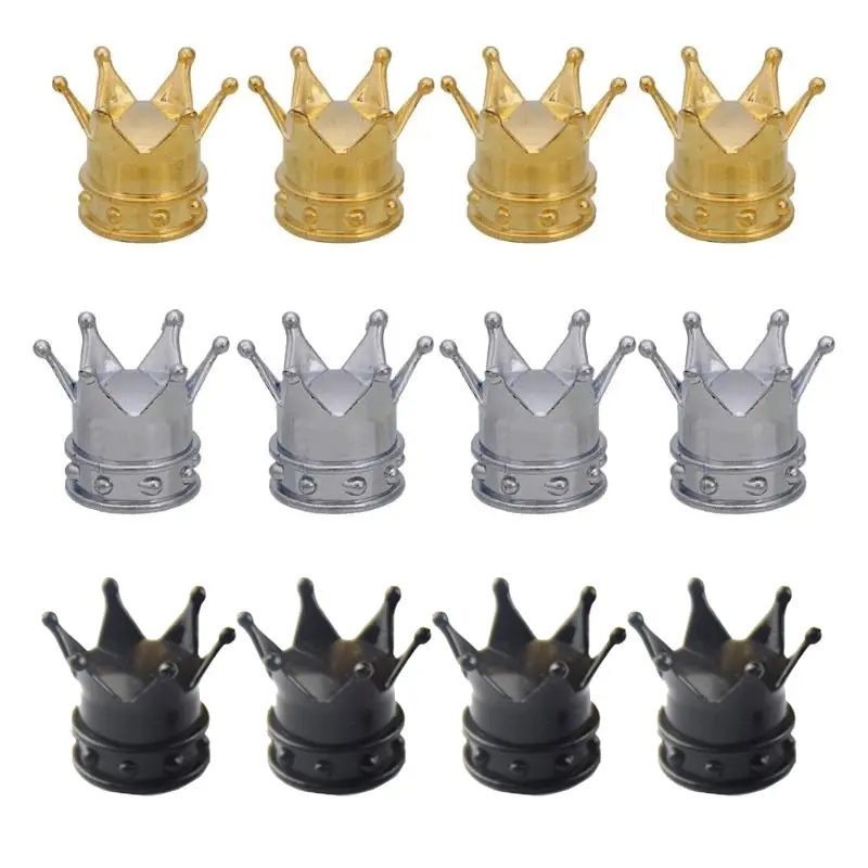 Crown Styling Car Tire Valve Cap  Air Valve Stem Dustproof Bike Dustproof Cover Tyre Rim Stem Dust Caps Tire Decoration