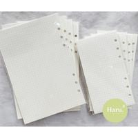 Gambar [HARU] Kertas Loose Leaf 6 Lubang Ukuran A5 A6 Refill Kertas Binder 6 Rings Grid Blank Dotted Paper dari Haru.collections Kota Batam 3 Tokopedia
