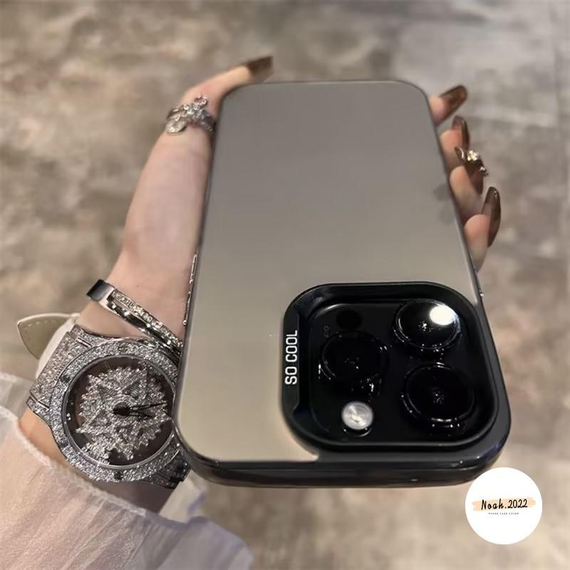 Ốp Điện Thoại Mờ Sang Trọng Tương Thích Cho IPhone 16 11 15 13 14 12 Pro Max 14 15 8 7 Plus X Xs Max Xr SE 2020 Vỏ Cứng Chống Sốc Acrylic IMD Đơn Giản Sang Trọng xrdo 15 protitan