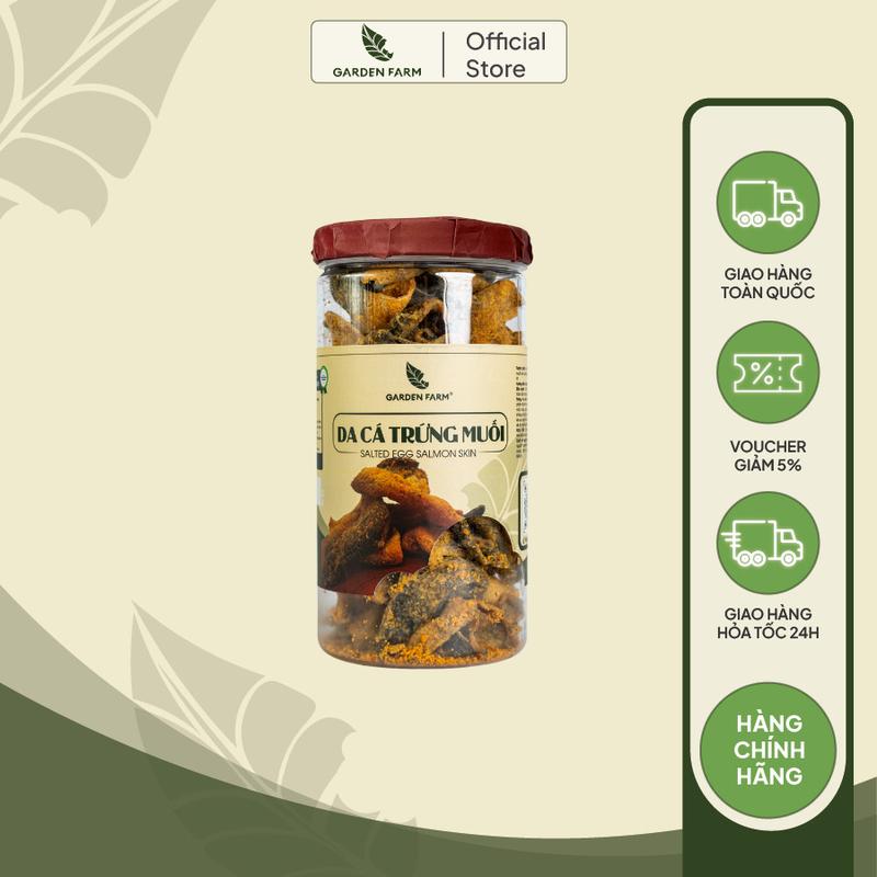 Da cá trứng muối GARDEN FARM Hũ 180g Snack  Ăn Vặt Food thơm ngon Thức Ăn