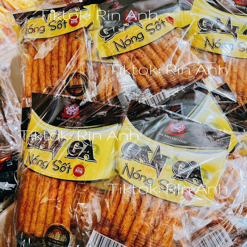 (Bịch 20 gói) Snack gân gà nóng sốt Ăn Vặt