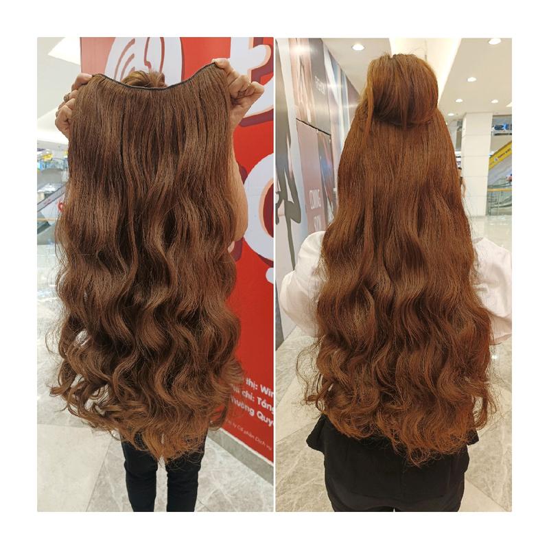 Tóc giả kẹp phím xoăn lọn dài 70cm-75cm mâuc mới nhất Wig