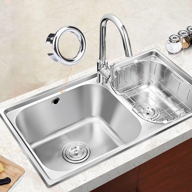 Product Introduction of 1pc Wash Basin Overflow O-Ring Bathroom Household Bathtub Overflow Ellipse Ring Sink Washbasin Hole Overflow Ring 3
