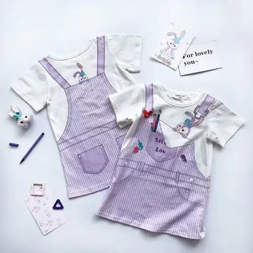 Váy Bé Gái, Bộ Sưu Tập Mùa Hè Mới, Thời Trang, Thiết Kế Hoạt Hình, Giả Hai Mảnh, Váy Denim, Váy Midi Cho Em Bé Thời Trang, Được 11200 Người Vinh Danh 7