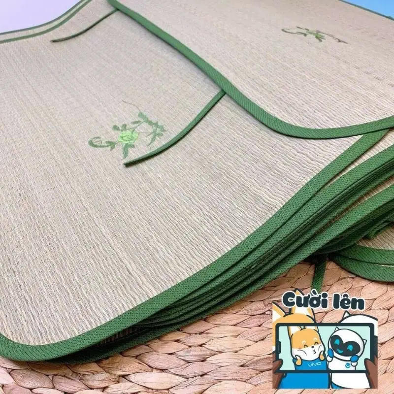 [Cói Đẹp]Chiếu Cói Mát Mùa Hè Cho Bé 2 Size To Và Nhỏ 2