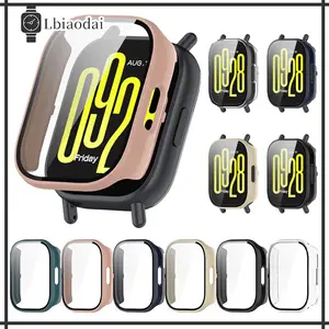 Tempered Glass Case for Redmi Watch 5 Active / Redmi Watch 5 Lite Anti Gores Redmi Watch PC Case with Film 9H Screen Protector Shell Bumper Cover Tali Jam Tangan Smartwatch for Redmi Watch 5 Lite/  Redmi Watch 5 Active Accessories