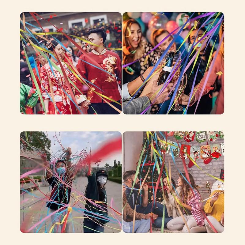 10Pcs Colorful Hand Throw Confetti Poppers Throw Streamers Poppers ...