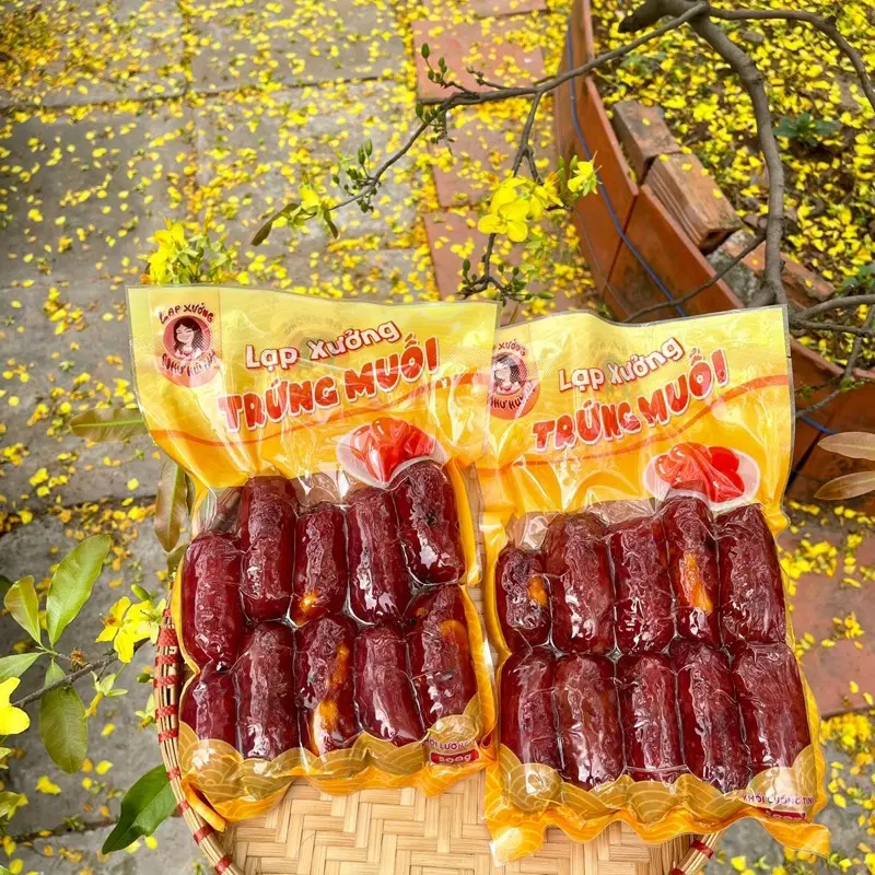 1 KG LẠP XƯỞNG TƯƠI TRỨNG MUỐI CAO CẤP + Đặc sản Cai Lậy (Tiền Giang) VỊ MẶN NGỌT + (Trứng muối chiếc có chiếc không) 2