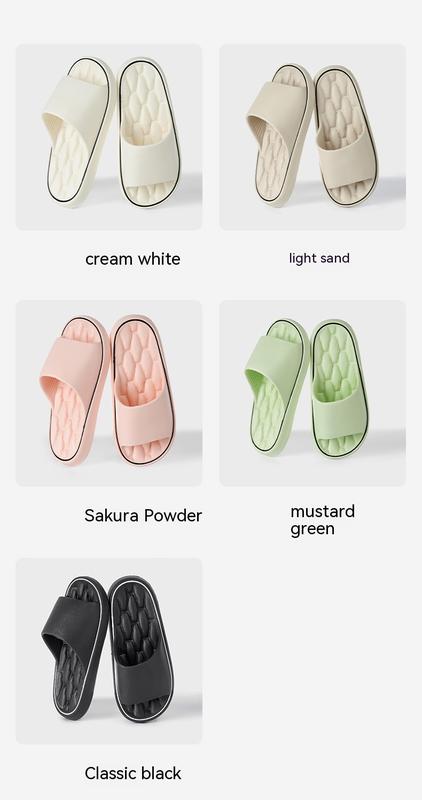 Product Introduction of Bathroom Water Seepage Super Soft Sole Home Slippers Women Cloud Slippers Eva Indoor Sandals Non-Slip Flip Flop Men Slippers 15