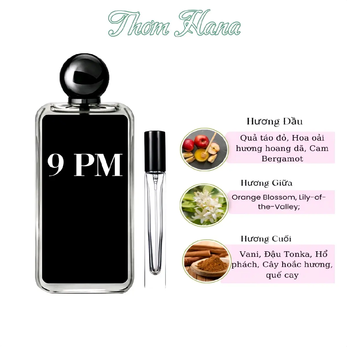 Nước hoa nam 9-PM  thơm lâu quyến rũ 10ml Perfume Xịt Thơm Cosmetic