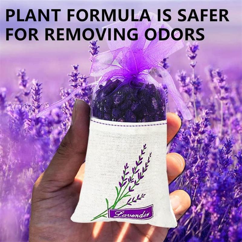 Product Introduction of Lavender Sachet, 8 Counts/set Portable Odor Absorber Sachet, Air Freshener for Home  Car Closets Drawers Office 5
