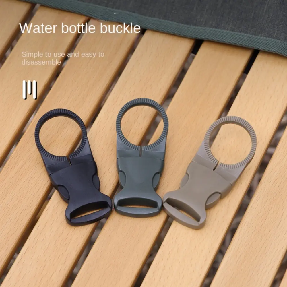 New Plastic Water Bottle Holder Black Khaki Green Multifunctional Water Cup Buckle Kettle Hook Hiking Camping
